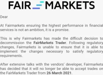 独家：GKFX旗下FairMarkets Trader平台下线，客户迁移至MT5