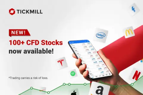 Tickmill 新增100只股票差价合约，拓展多资产产品线