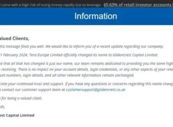 独家：TeraFX 更名为 Gildencrest Capital，FCA 牌照主体同步变更