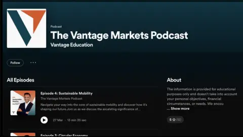 Vantage Markets 推出播客节目，独家上线 Spotify