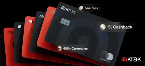 Kraken推出Krak Card借记卡，提供1%返现并支持多资产支付