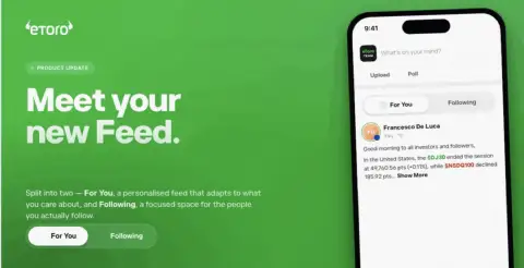 eToro Feed 改版：推出两种强大体验