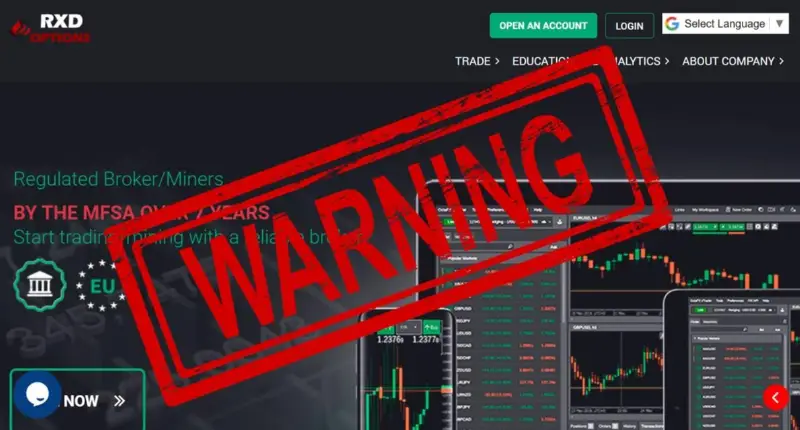 加拿大IIROC警告无牌经纪商RxD Options
