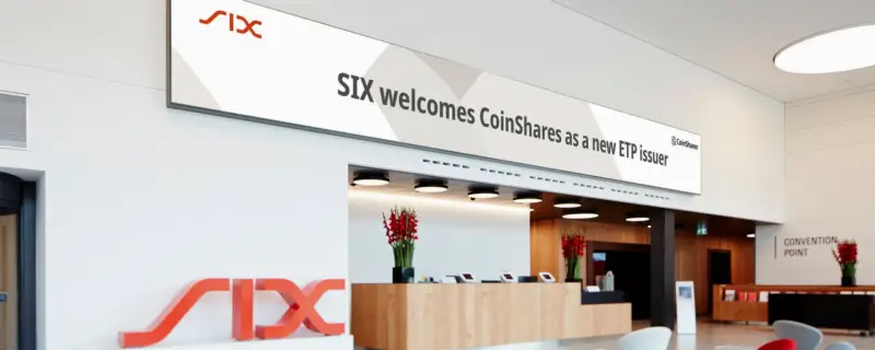 瑞士证券交易所迎来CoinShares作为新ETP发行商