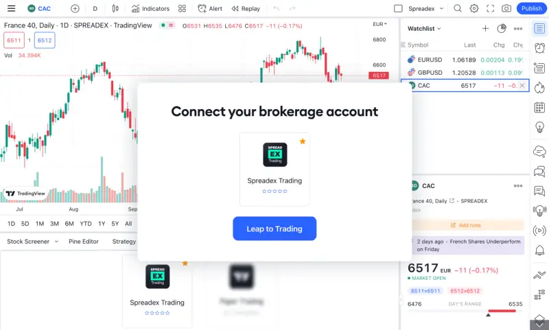 Spreadex 整合 TradingView，拓展指数、股票及外汇差价合约交易
