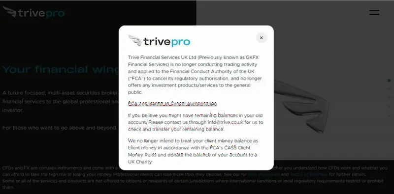 Trivepro 2023年营收下降18%，FCA牌照取消申请待批