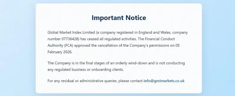 GMI全球零售经纪业务全面关停 FCA英国牌照已注销 创始人Ashraf Ebid转战Finstek科技