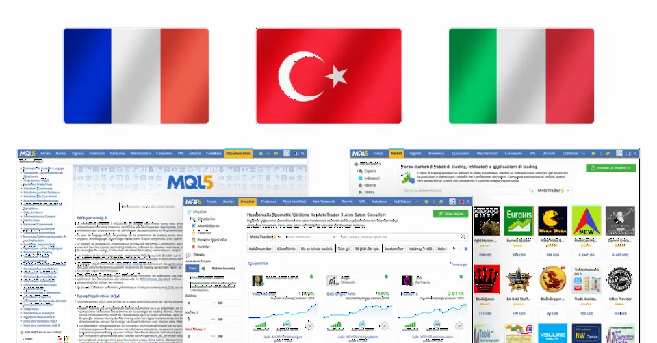 MQL5.community 新增法语、意大利语和土耳其语版本