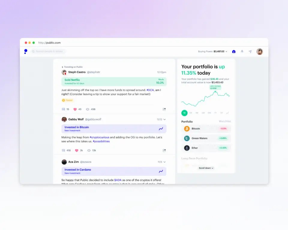 Public.com 推出网页版交易功能，用户可直接通过浏览器投资
