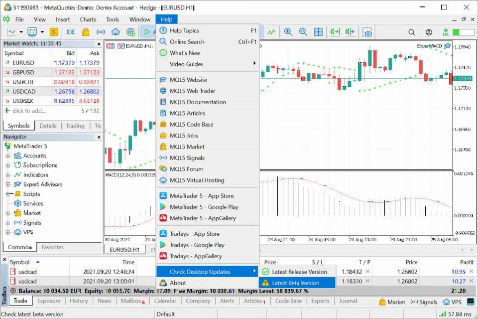 MetaTrader 5 beta 3360 发布:终端与 MQL5 增强