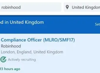 Robinhood计划进军英国市场，在伦敦招聘关键职位