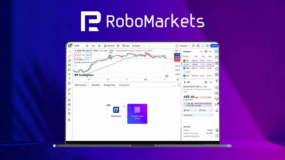RoboMarkets 与 TradingView 完成整合，客户可直接在平台交易
