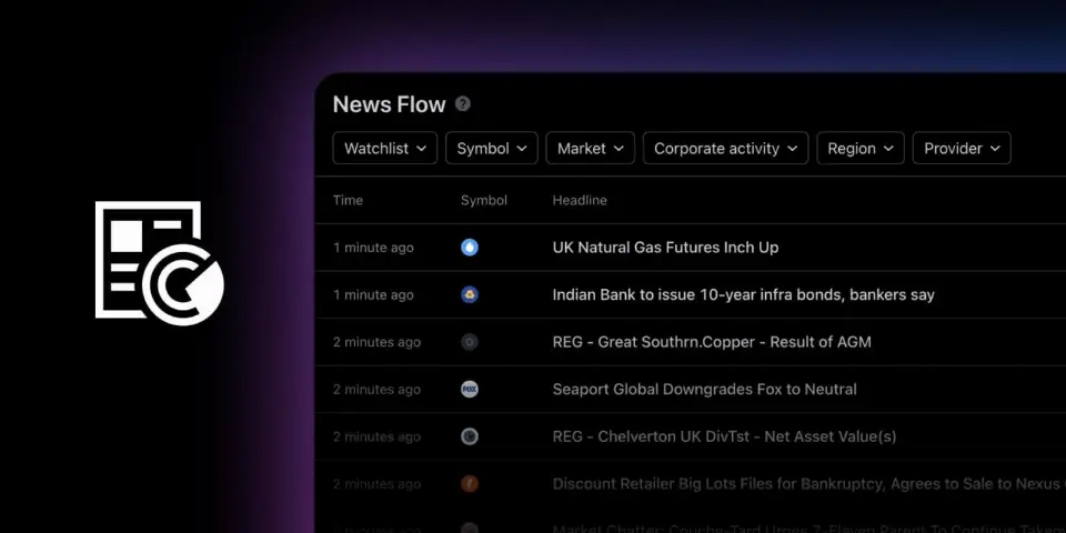 TradingView 推出 News Flow 新闻筛选器，助交易者实时追踪财经新闻