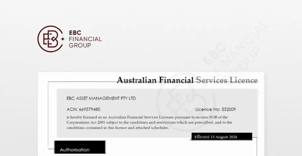 EBC Financial获澳洲ASIC第二张牌照，拓展资产管理业务