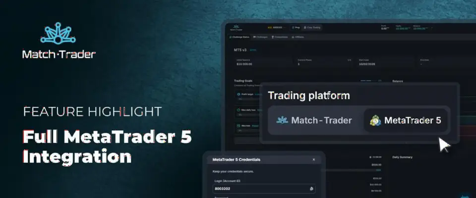 Match-Trade 2026年2月更新：Match-Trader Prop 全面集成 MT5，新增阶段付费与多项功能优化