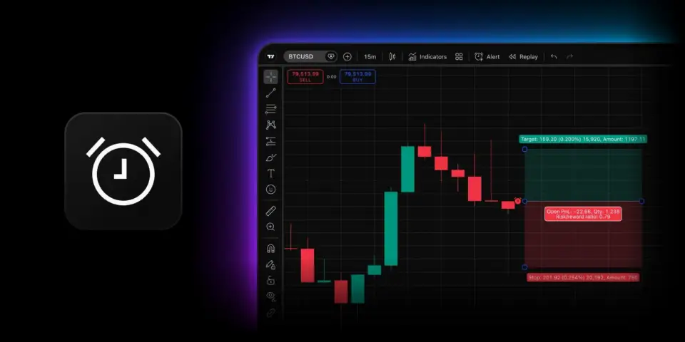 TradingView 支持多空仓位绘图警报，交易计划可自动触发提醒